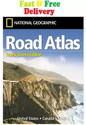 National Geographic Road Atlas 2024 Scenic  Drives Travel Map US Canada Mexico • $21.50