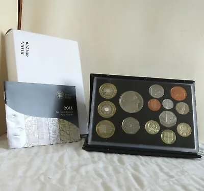 2011 UK ROYAL MINT 14 COIN DELUXE PROOF SET - Boxed/coa/outer • £179.95