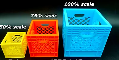 3d Printed Mini Milk Crates Storage/tabletop • $10.50