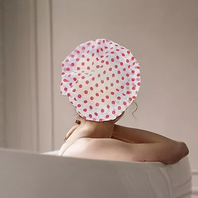 3PCS Shower Caps Elastic Reusable Waterproof Plastic Shower Cap For Women Ladie • $5.77