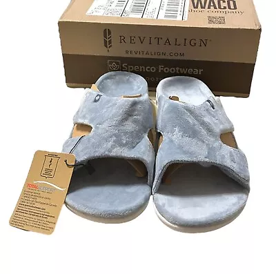 NWT Spenco Kholo Visa Women's Orthotic Slipper Light Blue Size 11 Waco Shoe Co • $38.95