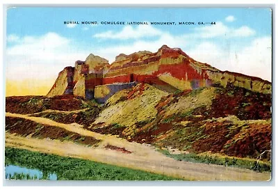 C1940 Burial Mound Ocmulgee National Monument Macon Georgia GA Vintage Postcard • $9.95