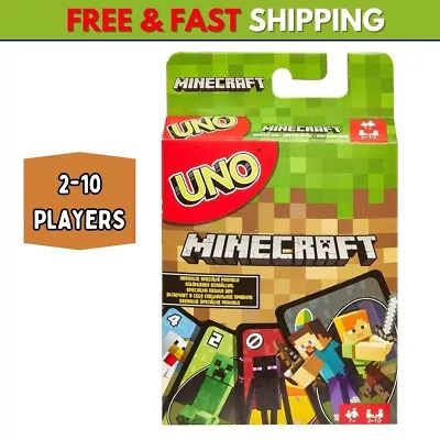 Uno Minecraft Card Game - Special Action Cards - Classic Color & Matching • $19.99