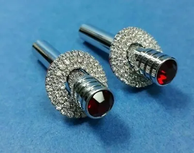 Red Crystal Door Lock Pins (made With Swarovski) Mercedes R170 R171 W208 W209   • $33