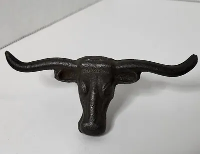 Rustic Longhorn Steer Drawer Handles Pulls 1 1/2  Cast Iron Cow Bull 4.75  • $3.50