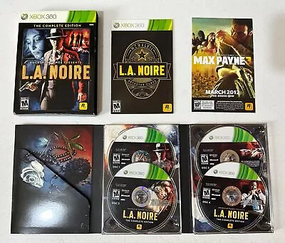 L.A. Noire - Complete Edition - 4 Discs (Microsoft Xbox 360 2011) Complete • $19.99