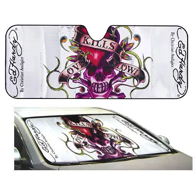 Ed Hardy Love Kills Slowly Car Truck Front Window Windshield SunShade Jumbo Size • $22.32