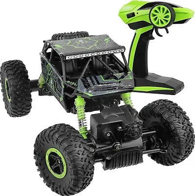 Click N’ Play RC Car 4WD Off Road Rock Crawler Scale 1:18 Vehicle 2.4 GHz Green • $72.38