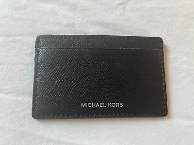 Michael Kors Leather Card Holder Case Black • $18.48