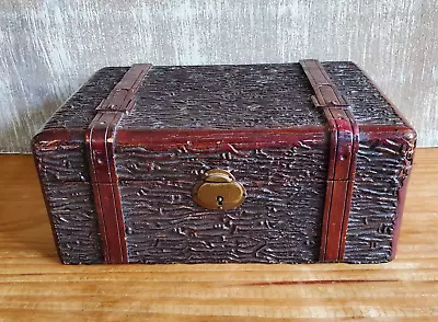 Vintage Wooden Decorative Storage Box Treasure Chest Jewelry Box  • $19.99