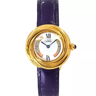 Cartier Must Trinity Vermeil W1010744 Quartz White Dial Ladies Watch 90226179 • $1833.33