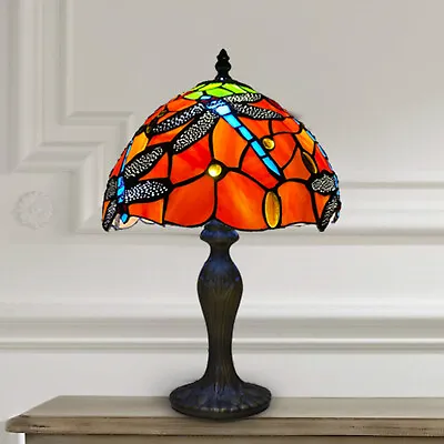 £65 • Buy Tiffany Style Table Lamp Handcrafted Art Bedside Light Desk Lamps Stained Glass.