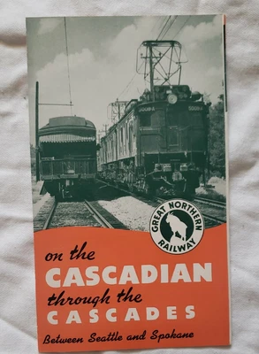 $15 • Buy 1936 Great Northern Railway Brochure Cascadian Train Service Seattle-Spokane