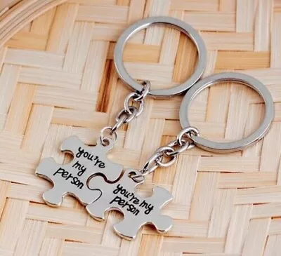 Greys Anatomy Keyring You're My Person 2 Pcs Puzzle Keychain Valentines Day Gift • £4.99