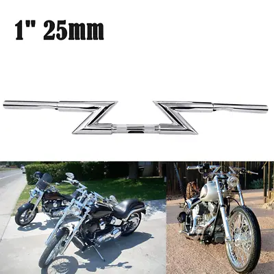 1  Drag Z Bars Handlebar For Harley Davidson Sportster XL883 1200 Softail Chrome • $89.19