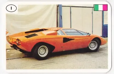 Vintage 1970's Lamborghini Countach LP400 Sports Car Playing Card • $6.99