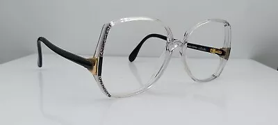 Vintage Silhouette M1708 Black Translucent Oval Sunglasses FRAMES ONLY Austria • $20.40