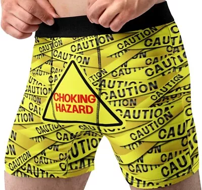 Random Stock Apparel Underwear CHOKING HAZARD Boxer Briefs Fun Novelty Gift • $11.82