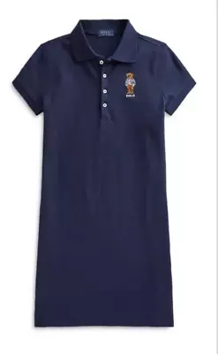 Polo Ralph Lauren Girls' Embroidered Bear Polo Dress Navy • $19.99