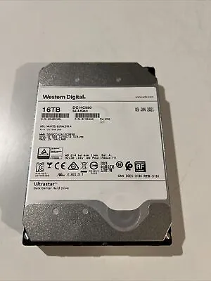 WD Ultrastar DC HC550 WUH721816ALE6L4 Hard Drive 16 TB Internal 3.5  0F38459 • $288