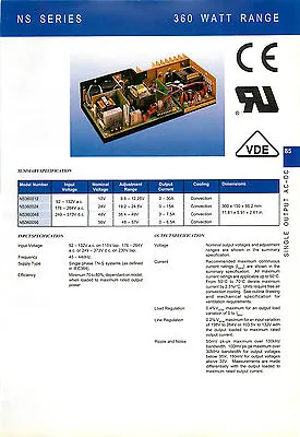 12V 30A Farnell Advance NS360012 Power Supply / Battery Charger. 1yr Warranty • £295