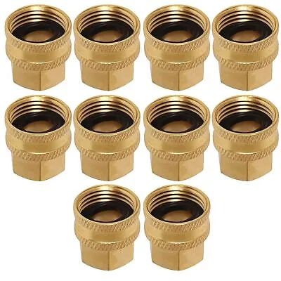 Swivel Garden Hose Adapter 3/4  FH X 1/2  FIP Swivel Brass Lead Free 10 Pack • $6.83