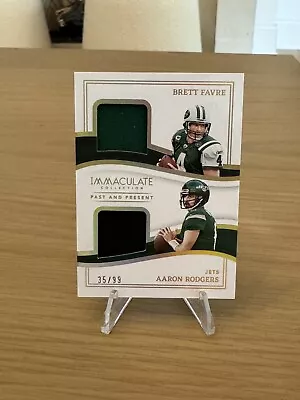 2023 Immaculate Past And Present Dual Jersey /99 Brett Favre Aaron Rodgers PPM5 • $47.99