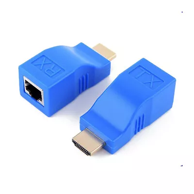 4K 1080P HDMI Extender To RJ45 Over Cat 5e/6 Network LAN Ethernet Adapter 2 PCS • $3.44