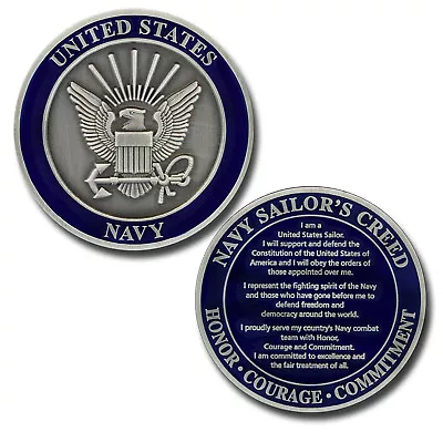 NEW U.S. Navy Sailor's Creed Challenge Coin. • $15.99