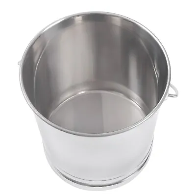 8L/ 14L Stainless Steel Milk Pail Bucket With Lid Stainless Steel Container NEW • $35.15