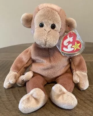 BONGO Monkey 1995 Retired TY Beanie Baby RARE *STAMP INSIDE TUSH TAG* Errors • $1995