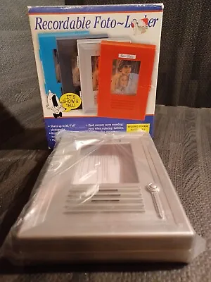 Recordable Foto Locker  Voice Playback  4x6 Photo Picture  Frame  Box. Silver  • $8