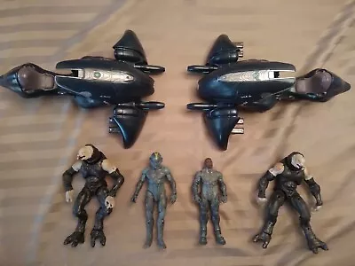 Halo Action Figure 4 Figures And 2 Vehicles Elite Zealot Alpha Crawler No Armor • $30