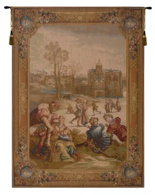 Les Patineurs French Wall Art Tapestry • $526