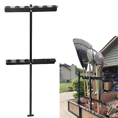 ELITEWILL Landscape Hand Tool Rack With 6 Holes Fit For Open Truck Trailer Steel • $45.99