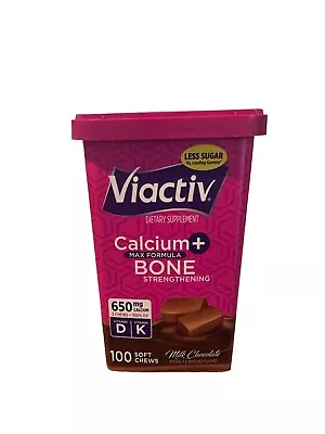 Viactiv Calcium Plus D Dietary Supplement Soft Chews Milk Chocolate 100Ct  NEW • $17.99