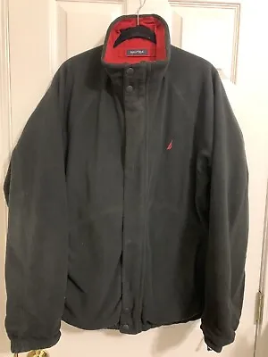 Nautica Men's Reversible Jacket Vintage Size M Black/Red & Black • $22.95