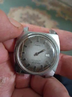 Vintage Timex Mens Automatic Date Watch ( Working Spares Or Repair) • £4.99