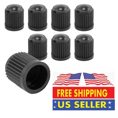 8x BLACK Plastic Tire Valve Air Dust Cover Stem Caps - Wheel Car Truck SUV Bike  • $11.19