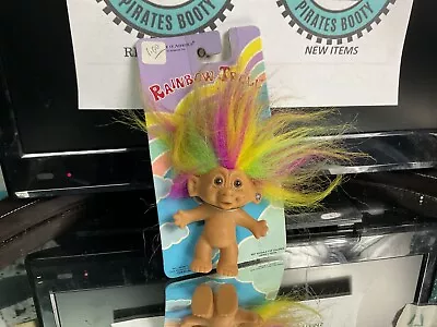 Vintage Rare Troll My Lucky 3  Mini Rainbow With Rhinestone Earring • $50