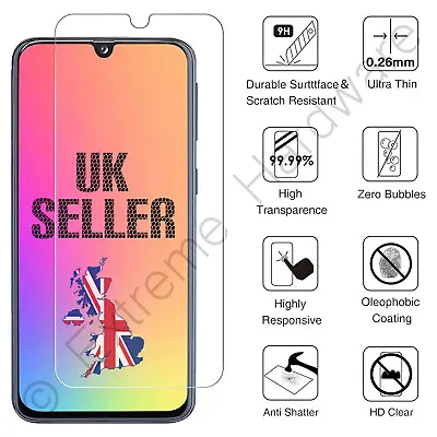 Tempered Glass Screen Protector Samsung A10 A12 A20 A20e A30 A40 A50 A60 A70 A80 • £2.49