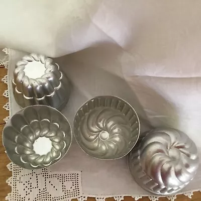 Vintage LOT Jell-O Jello Aluminum Molds Metal Scalloped Fluted Tins  • $7.99