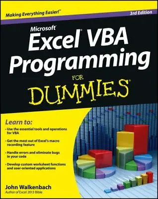$4.09 • Buy Excel VBA Programming For Dummies By Walkenbach, John