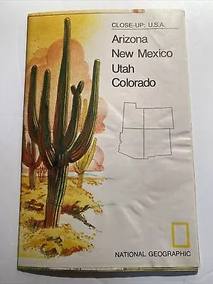 Vintage 1977 Map Of Arizona And New Mexico Ab8 • $8.50