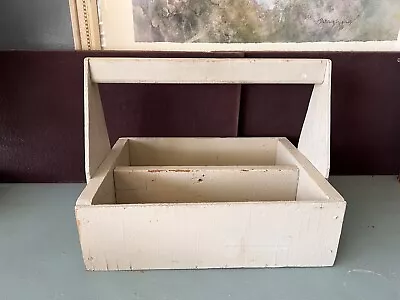 Vintage Wooden Toolbox - Handmade Primitive Tool Caddy • $58