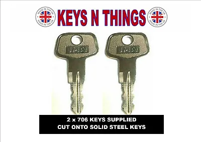 2 X 706 LIEBHERR MERCEDES 706 Replacement Plant FUEL CAP Key • £4.99