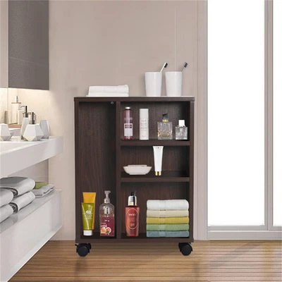 $22.90 • Buy 4Tier Kitchen Bathroom Mobile Side Storage Cabinet Spice Rack Pantry Shelf Unit