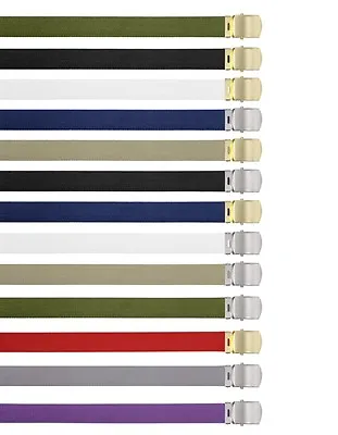 Rothco Military Color Web Belts Silver Plated Or Brass Plated Buckle-44 -54 -64 • $9.99