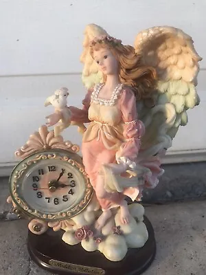 Vintage Montefiori Collections Angel With Clock Statue Italian Designer • $70