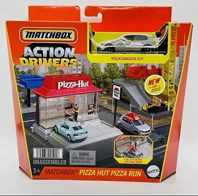 Mattel Matchbox Action Drivers Pizza Hut Pizza Run Playset • $17.99